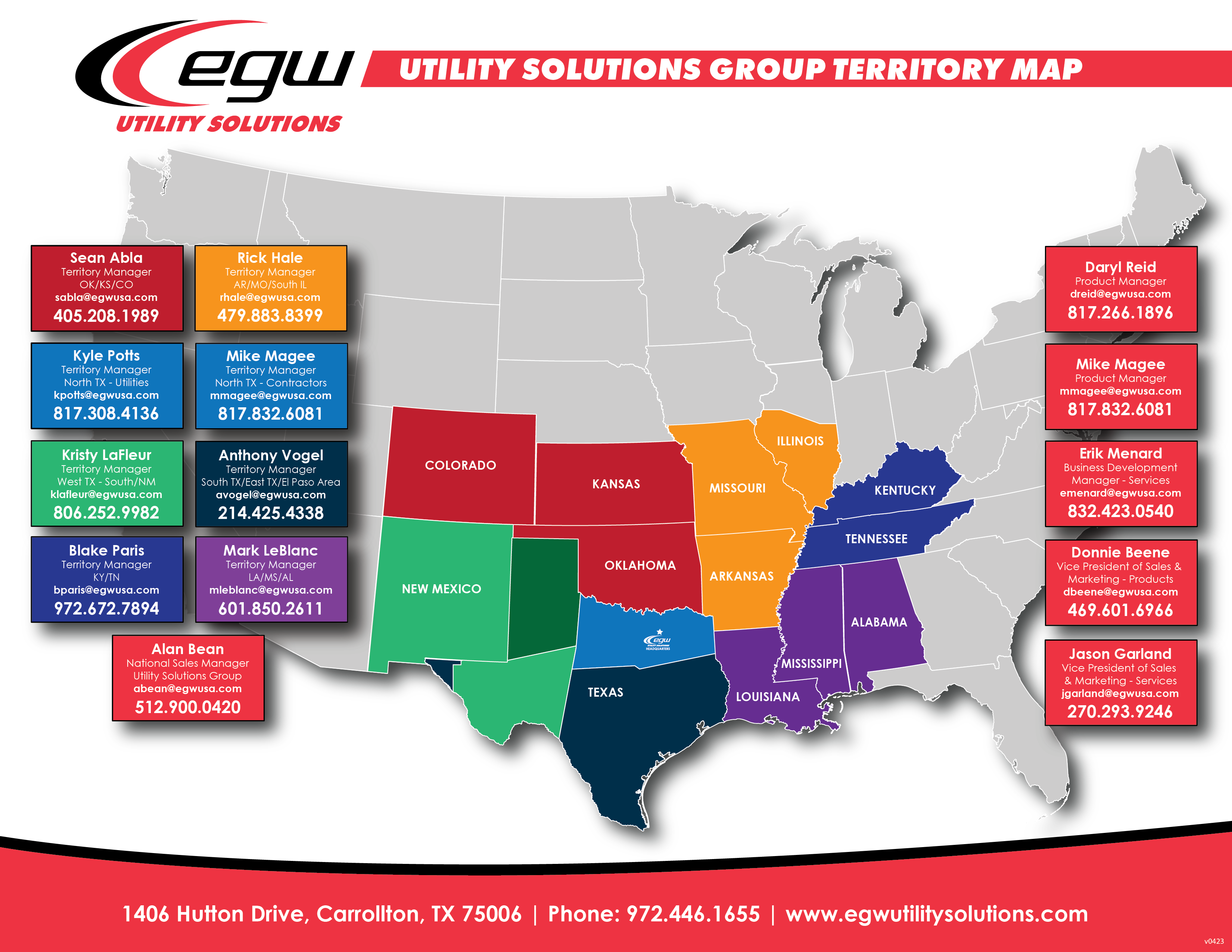 EGW Gas Solutions Group Territory Map